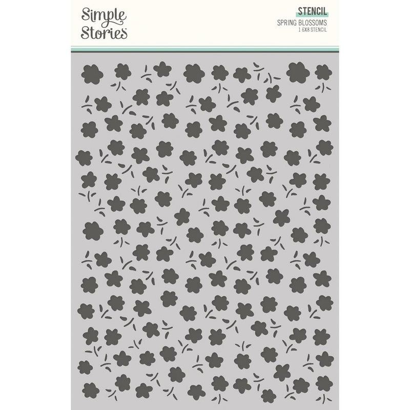 Simple Stories - Stencil Spring Blossoms - Fresh Air, FRA21628