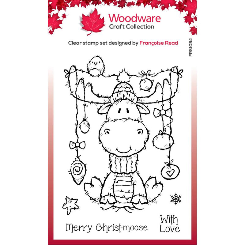 Creative Expressions 4x6 Stamp Set - Woodware -Moose Christmas, FRS1054