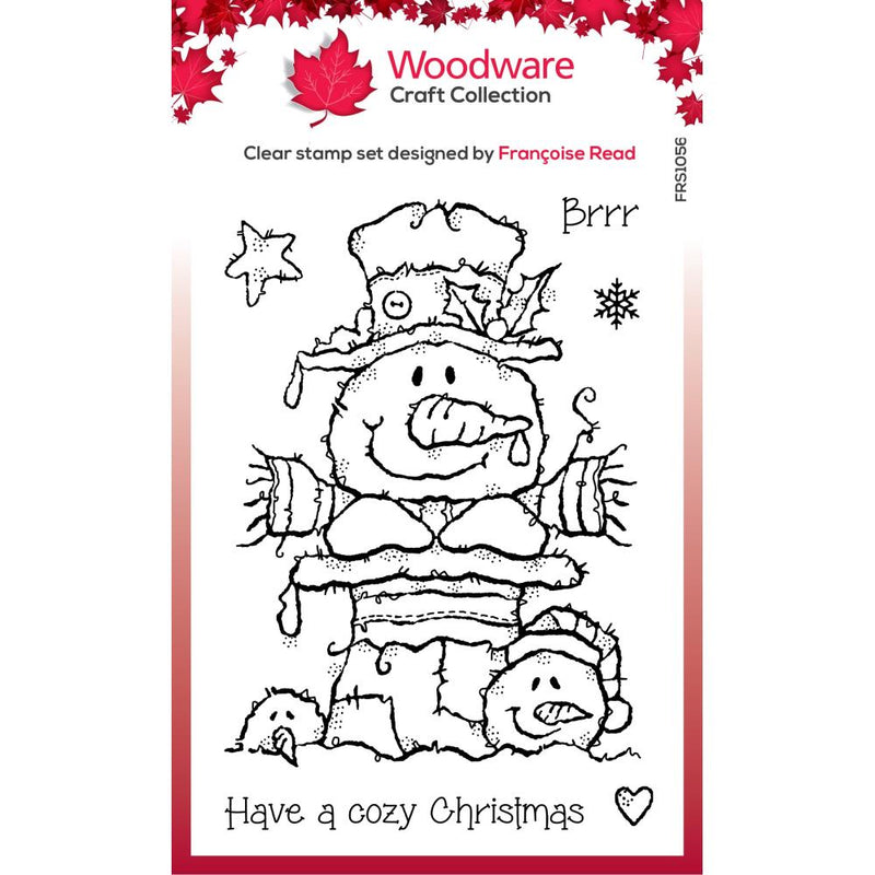 Creative Expressions 4x6 Stamp Set - Woodware - Top Hat Snowman, FRS1056