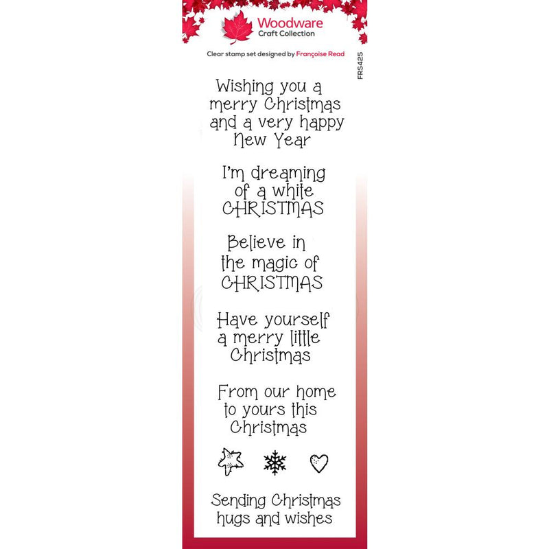 Creative Expressions Stamp Set - Woodware - Magical Christmas Greetings, FRS425