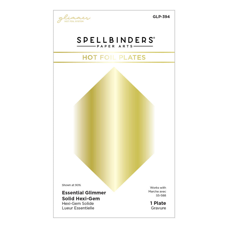 Spellbinders Glimmer Hot Foil Plate - Hexi-Gem, GLP-394