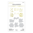 Spellbinders Glimmer Plate & Die Set - It's My Party Sentiments, GLP-398