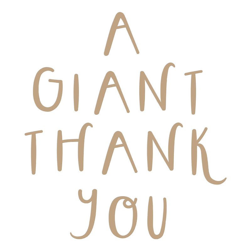 Spellbinders Glimmer Hot Foil Plate - Giant Thank You, GLP-400