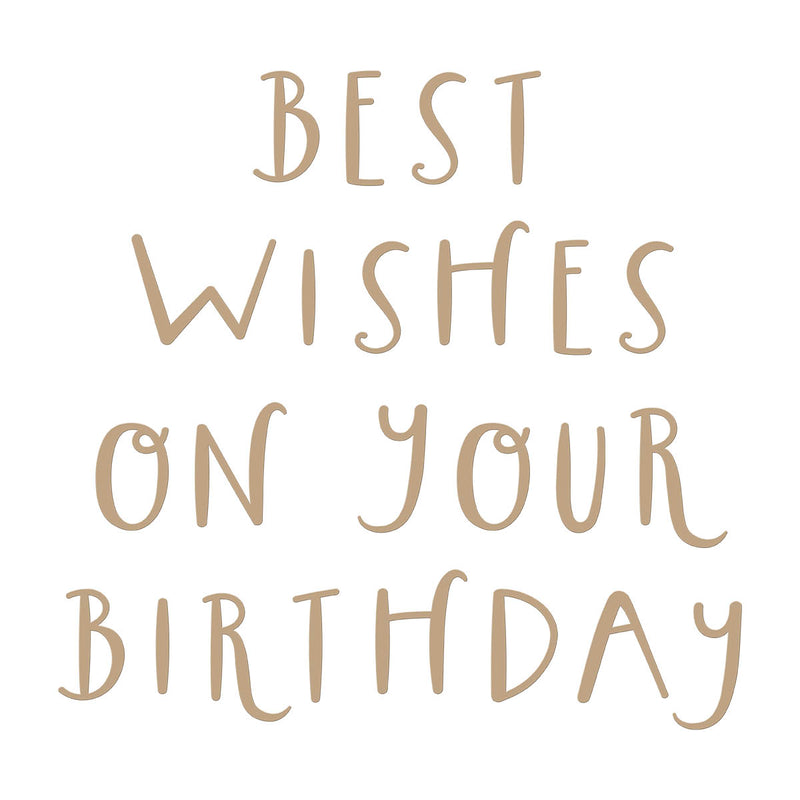 Spellbinders Glimmer Hot Foil Plate - Best Wishes on Your Birthday, GLP-404