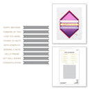 Spellbinders Glimmer Plate & Die Set - Hexi-Gem Sentiments, GLP-406