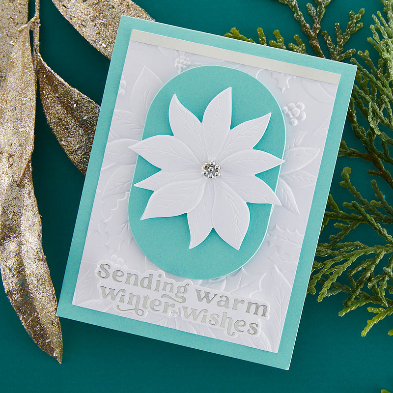 Spellbinders Glimmer Hot Foil Plate & Die Set - Wonderful Winter Sentiments, GLP-433 by: Simon Hurley