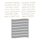 Spellbinders Glimmer Plate & Die Set - Curved Everyday Sentiments, GLP-434