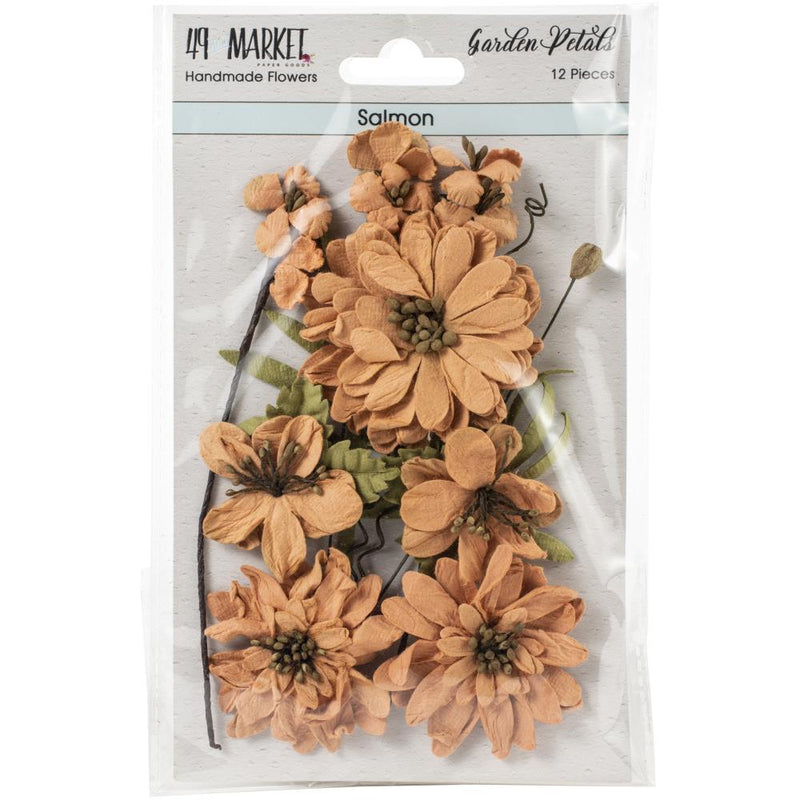 49 and Market Paper Flowers - Garden Petals - Salmon, GP-88978