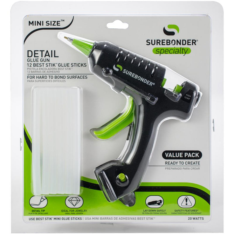 Surebonder High-Temp Detail Mini Glue Gun Kit, H-195FKIT