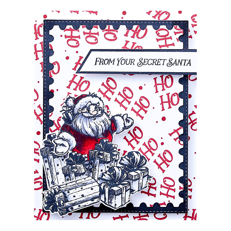 Spellbinders Stamp & Die Bundle - Sketched Santas, BD-0887 by Simon Hurley