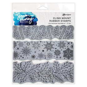 Simon Hurley create. Cling Mount Stamps - Christmas Borders, HUR92759
