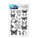 Simon Hurley create. 6x9 Photopolymer Stamps - Blooming Butterflies, HUR93572