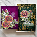 Simon Hurley create. 6x9 Photopolymer Stamps - Sketched Peonies, HUR93589