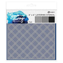 Simon Hurley create. Stencil 6x6 - Trellis 3pcs, HUS87908