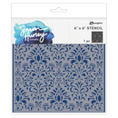 Simon Hurley create. Stencil 6x6 - Damask, HUS94364