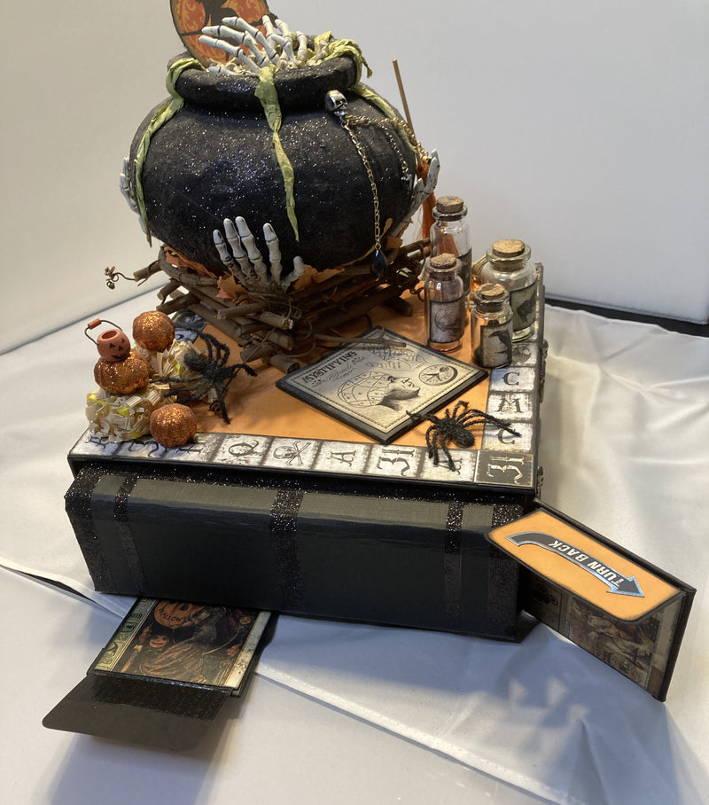 Handmade Treasure - Witch's Cauldron Decor Piece with Mini Album, HTWC