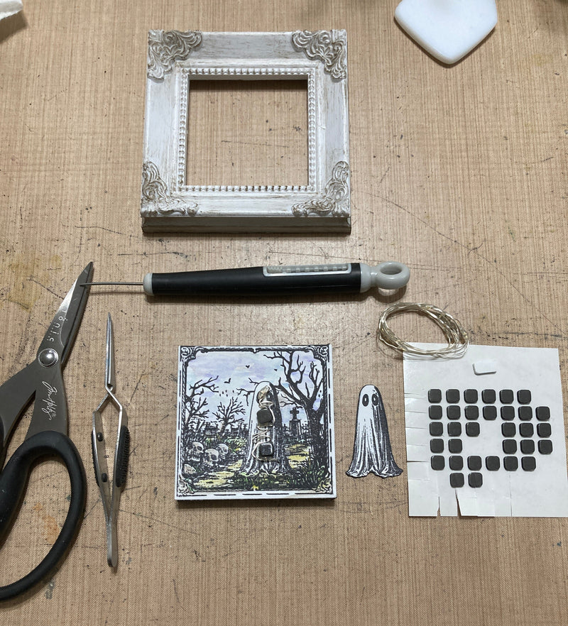 3x3 Frame with Canvas - Black (canvas), set of 2 each, for the Tim Holtz project shown