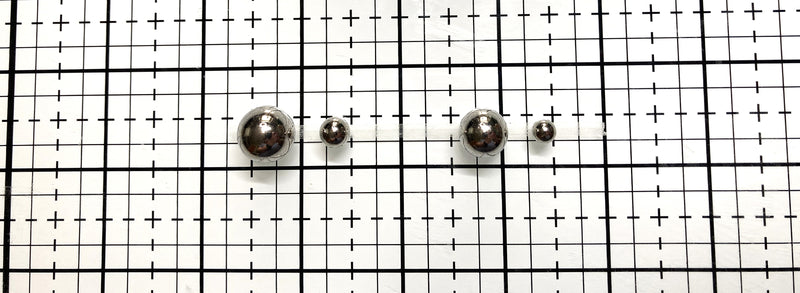 Silver Beads (no hole), 14mm & 8mm 12Pcs Each Size, 14/8x12Each