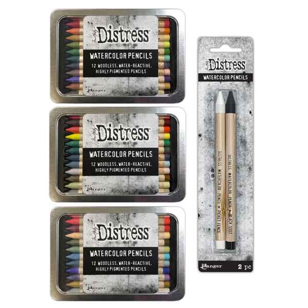 Tim Holtz Distress Watercolor Pencils Sets 4, 5, 6, BS/PF - I Want It All, TDH-ALL4562