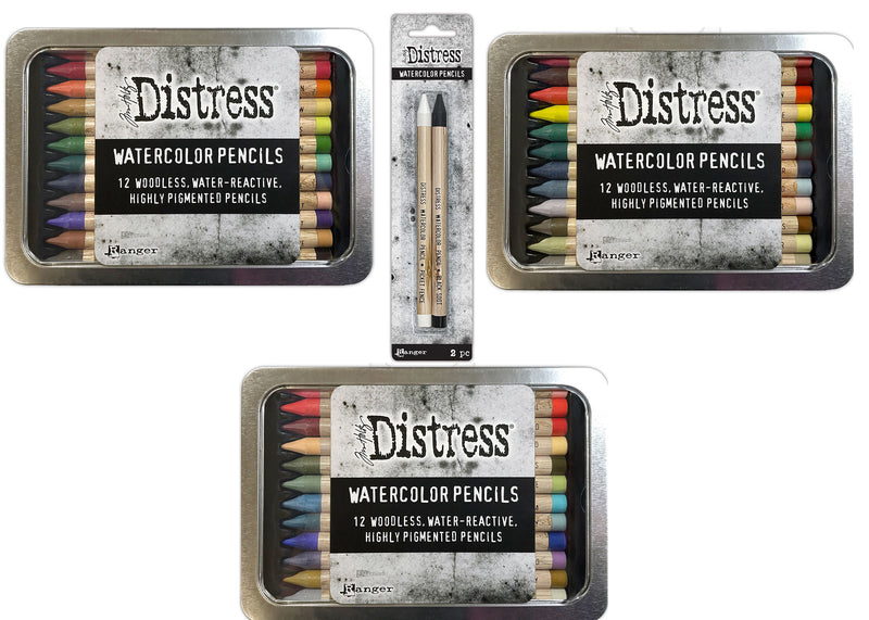 Tim Holtz Distress Watercolor Pencils Sets 4, 5, 6, BS/PF - I Want It All, TDH-ALL4562