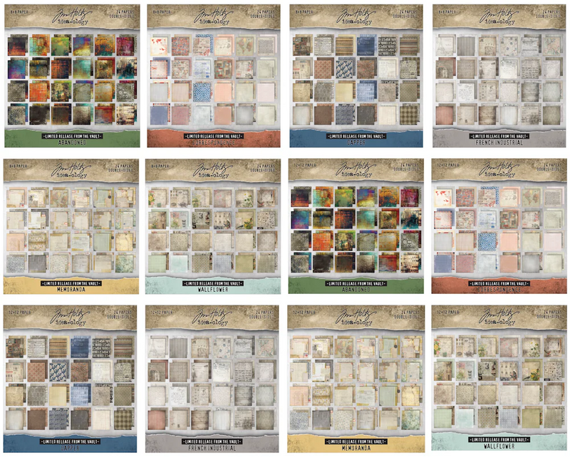 Tim Holtz idea-ology Paper Stash 2025 Vault Release -  I Want It All Bundle, IWIA8+12