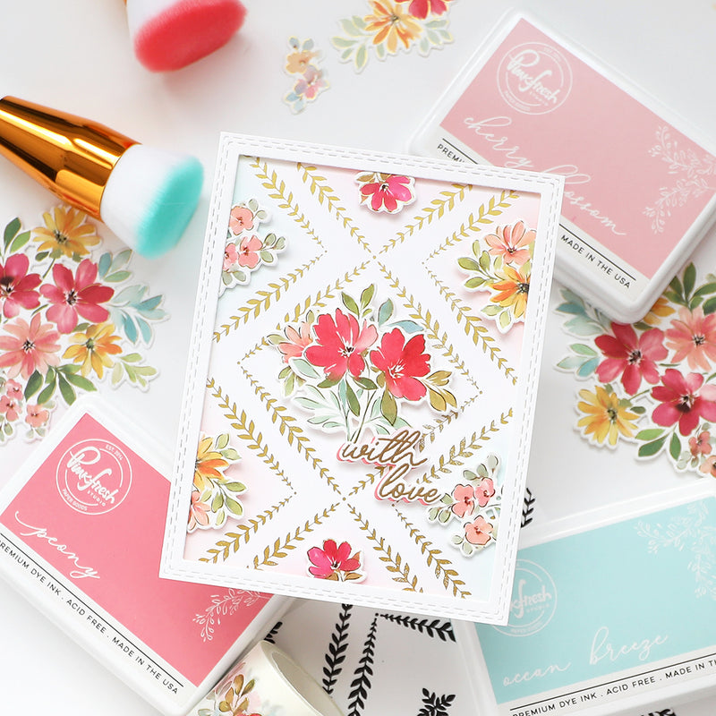 Pinkfresh Studio Press Plate - Leafy Lattice, 272025