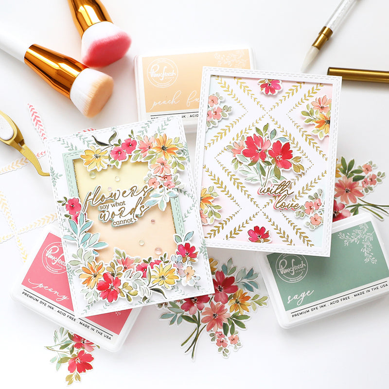 Pinkfresh Studio Press Plate - Leafy Lattice, 272025