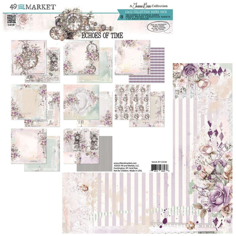 49 & Market - Echoes of Time - 12x12 Paper Pack, JET-33236