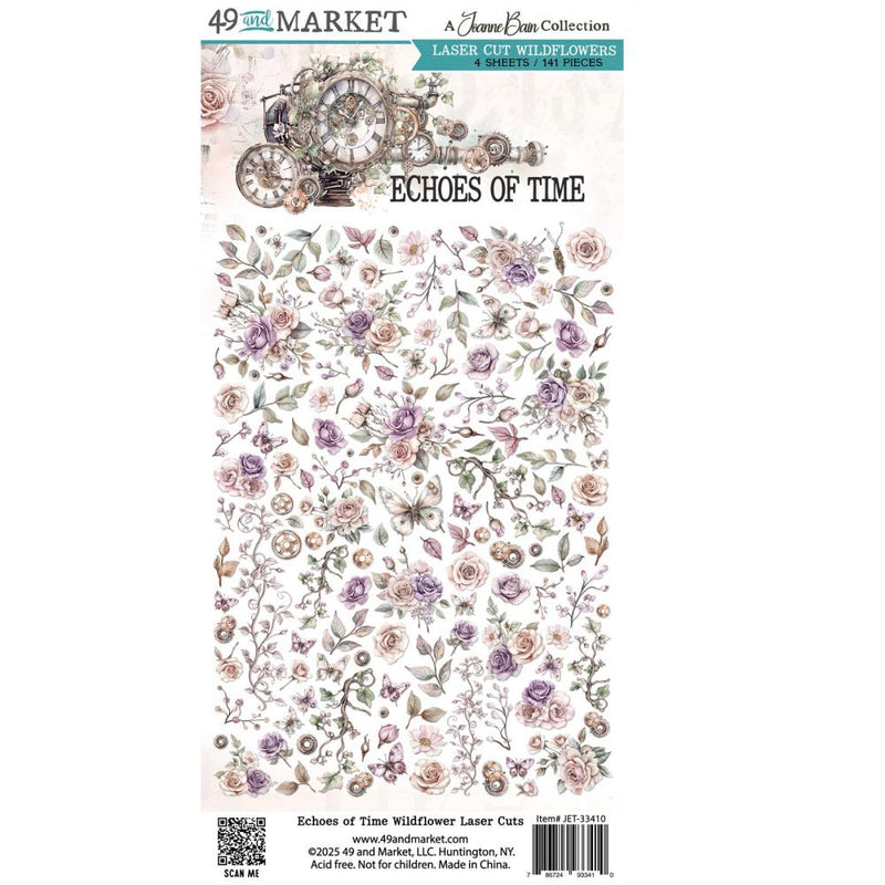 49 & Market - Echoes of Time - Laser Cut Wildflowers, JET-33410