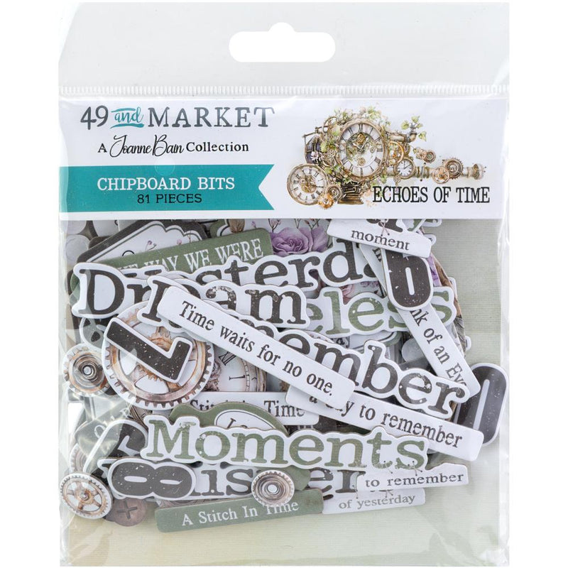 49 & Market - Echoes of Time - Chipboard Bits, JET-33434