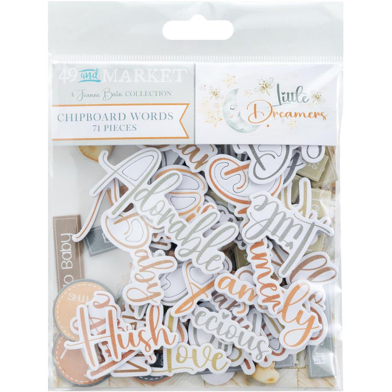 49 & Market - Little Dreamers - Words Chipboard Set, JLD-31751