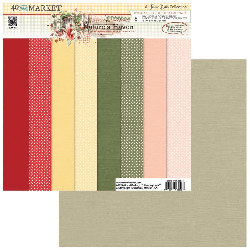 49 & Market Nature's Haven 12x12 Solids Cardstock Pack, JNH-33021  by Joanne Bain