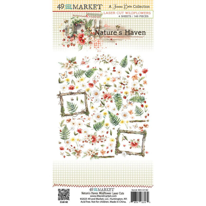 49 & Market - Nature's Haven Laser Cut Wildflowers, JNH-33182 by Joanne Bain