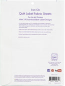 June Tailor Iron-On Ink Jet Quilt Label Fabric Sheets 8.5x11 - White, JT-403