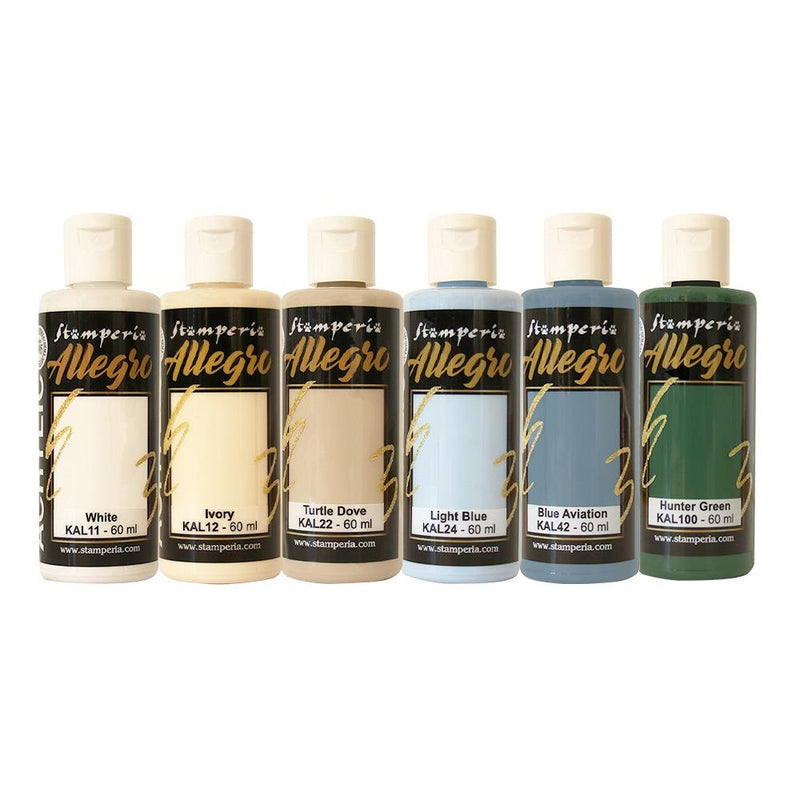 Stamperia Allegro Paint Set 6/Pc - Timeless, KALKIT61