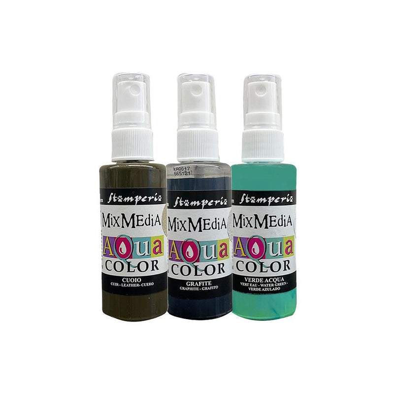 Stamperia Aquacolor Set 3/Pc - Furry Friends, KAQXFF