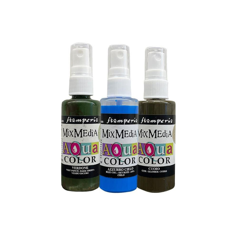 Stamperia Aquacolor Set 3/Pc - Hidden Grove, KAQXHG