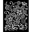Stamperia Stencil - Timeless Batik Flowers, KSTD180