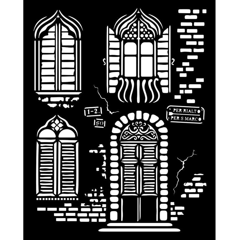 Stamperia Stencil - Venice City of Art - Selection (all 6), KSTDX03