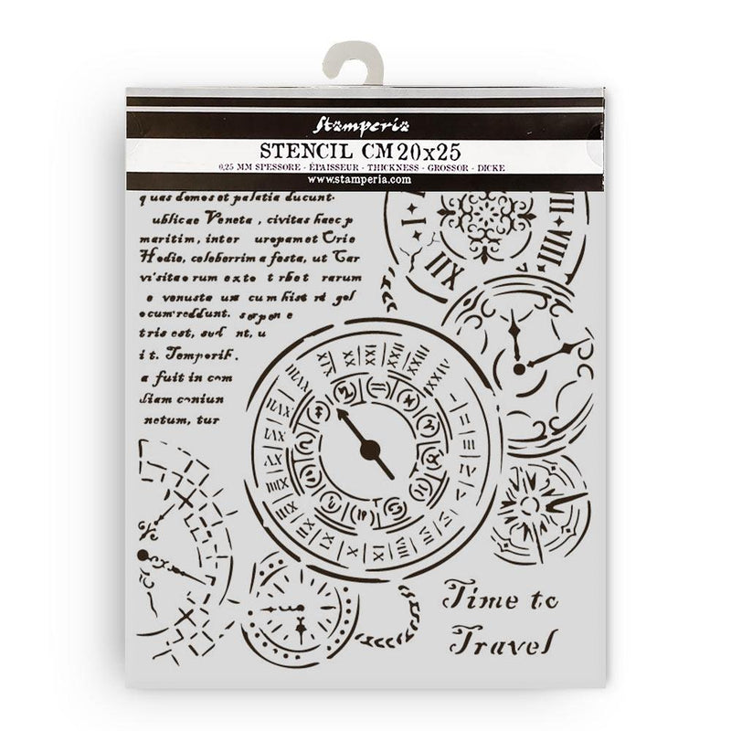 Stamperia Stencil - Venice City of Art - Time to Travel, KSTD182