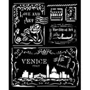 Stamperia Stencil - Venice City of Art - Selection (all 6), KSTDX03