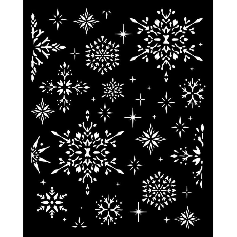 Stamperia Stencil 4.87x9.84 - The Ow's House Snowflakes, KSTD184