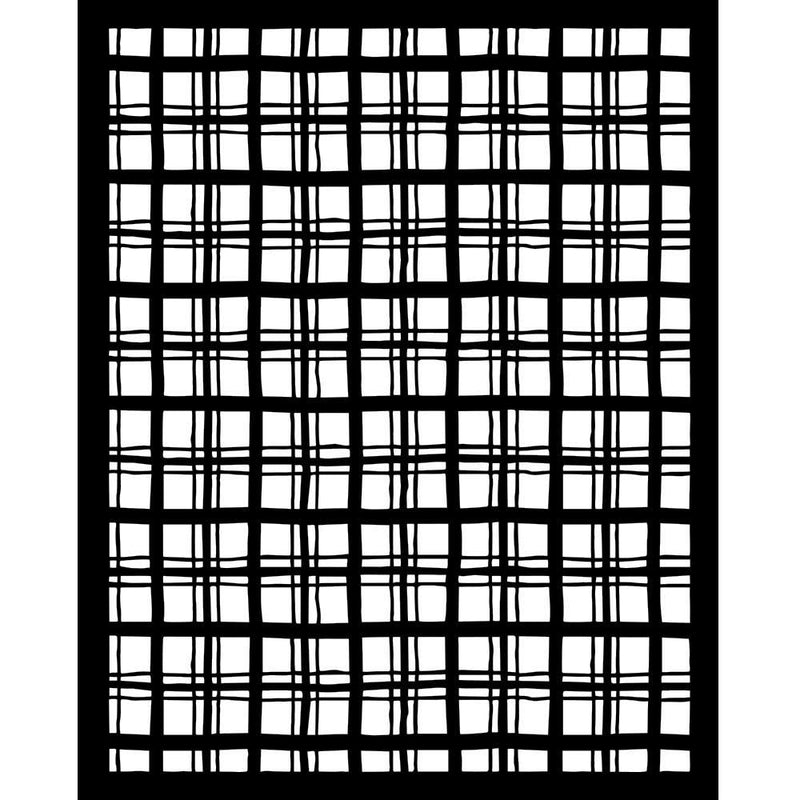 Stamperia Whispering Woods 7.87x9.84 Stencil - Tartan Pattern, KSTD186