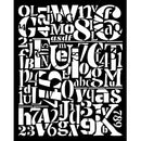 Stamperia Furry Friends 7.87x9.84 Stencil - Numbers & Letters Pattern, KSTD189