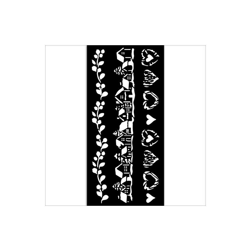 Stamperia Stencil 4.72x9.84 - The Ow's House Stripes, KSTDL128
