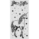 Stamperia Wonderland 4.72x9.84 Stencil - Unicorn, KSTDL162
