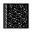 Stamperia Stencil 7x7 - Candy Christmas Candycanes Pattern, KSTDQ124