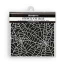 Stamperia Whispering Woods 7x7 Stencil - Spider Pattern, KSTDQ127