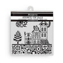 Stamperia 7x7 Stencil- Gear Up for Christmas Houses, KSTDQ129