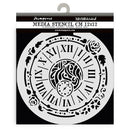 Stamperia  4.72" x 4.72" Stencil - House of Roses Clock, KSTDS35